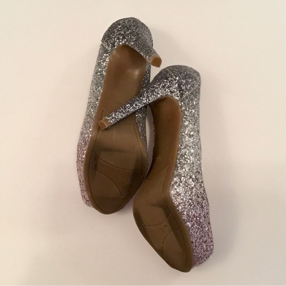 Marc Fisher “Harpley” Glitter Peep Toe Platform Pump - Picture 11 of 13